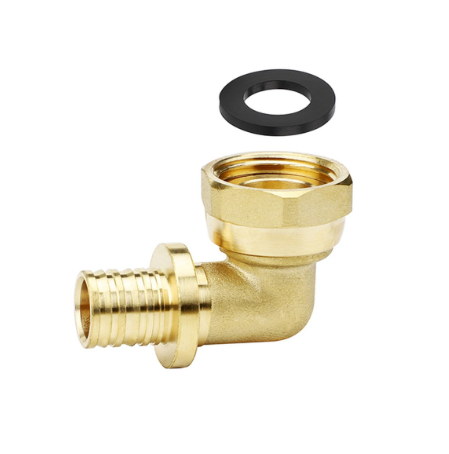 Угол VARMEGA Slide-fit латунный с накидной гайкой 16 x 1/2"
