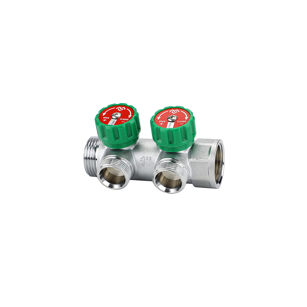 Коллектор регулирующий Varmega 1" на 2 выхода 3/4" ЕК хром (1 шт/ 48 шт) заказать со складов по всей России