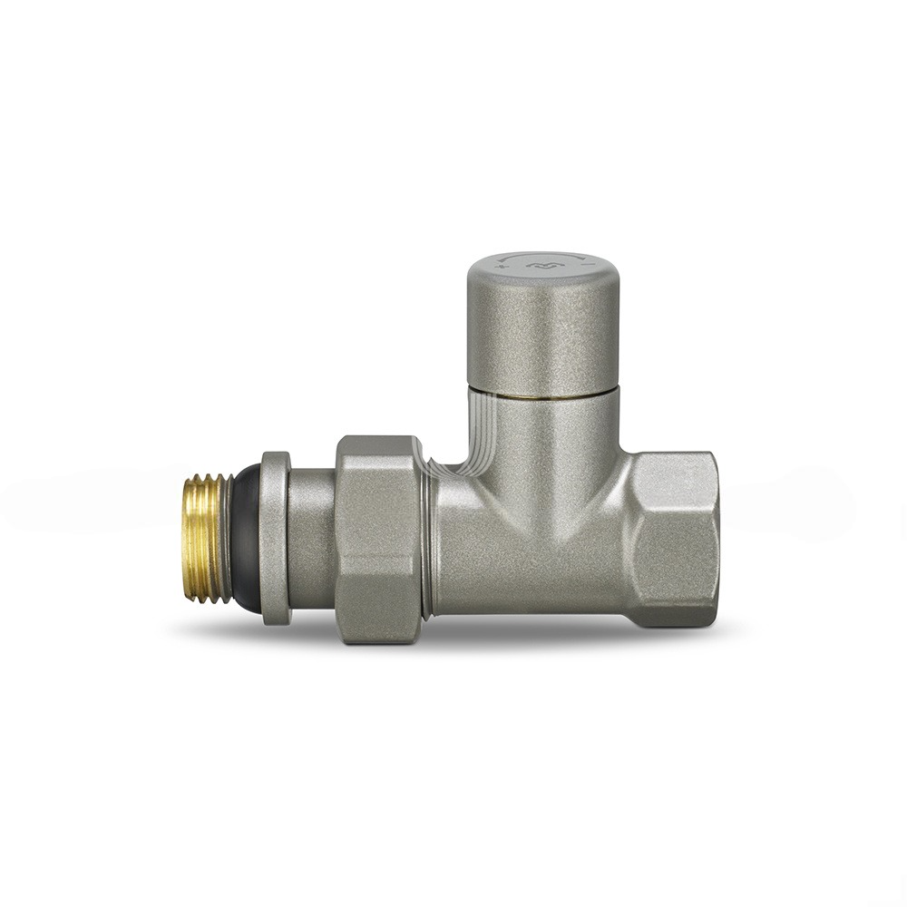 Ручной радиаторный клапан Varmega, 1/2", прямой, серый купить с доставкой по РФ