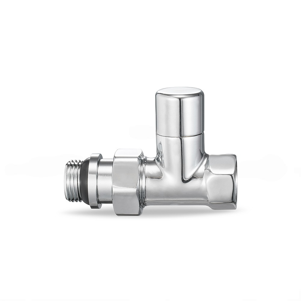 Ручной радиаторный клапан Varmega, 1/2", прямой, хром купить с доставкой по РФ
