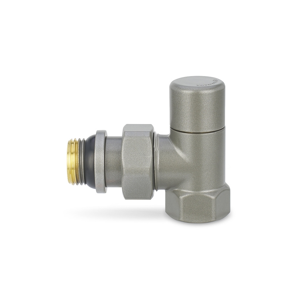 Запорный радиаторный клапан Varmega, 1/2", угловой, серый купить с доставкой по РФ
