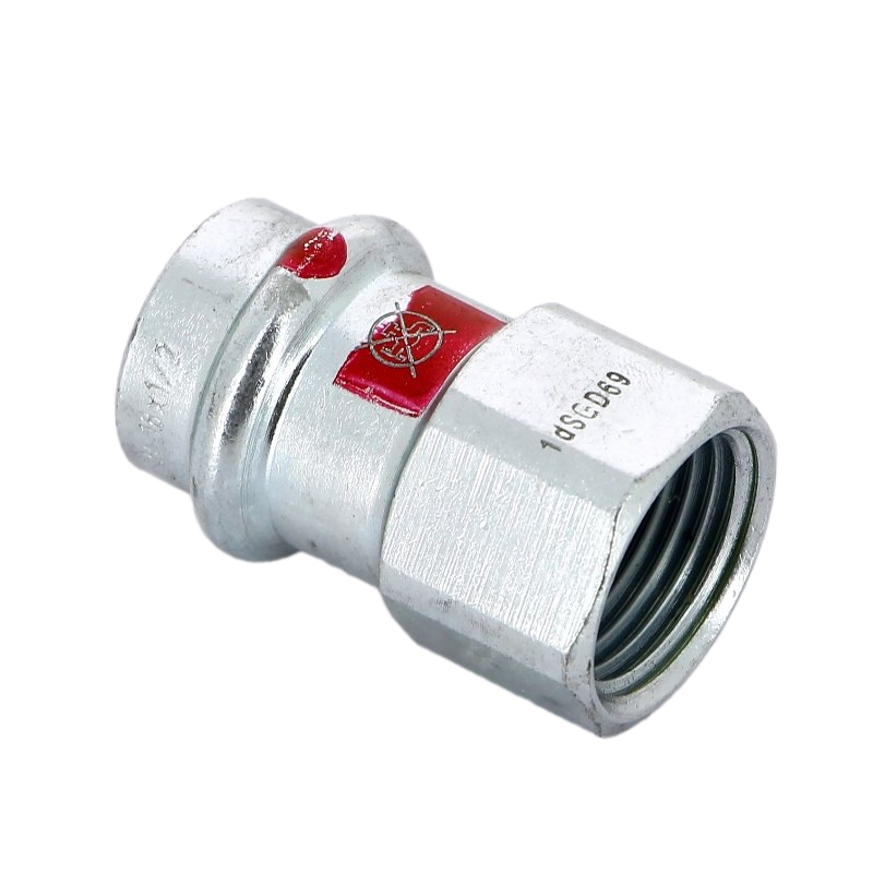 Переход, Viega,  Prestabo c SC-Contur, 18x1/2", из оцинкованной стали, с многогранником, с внутренней резьбой, модель 1112 купить с доставкой по РФ