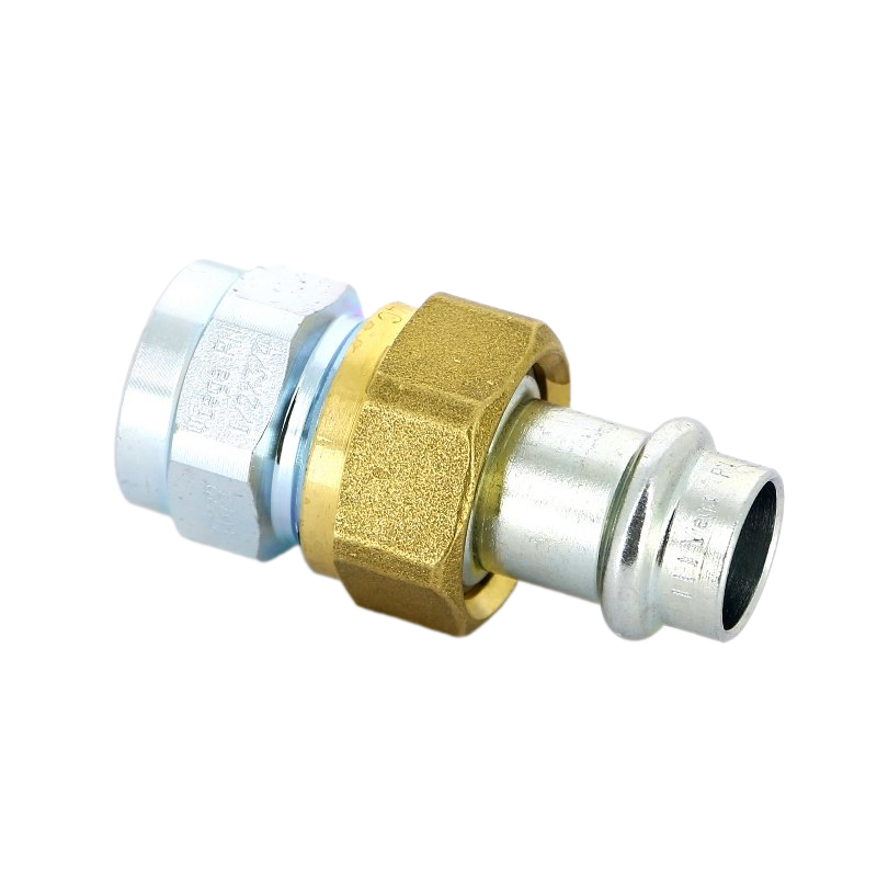 Разъемное соединение Prestabo c SC-Contur, 15x1/2", нелегированная сталь, с плоским уплотнением, внутренняя резьба, модель 1162