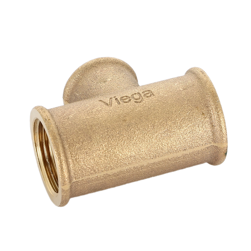 Тройник, Viega, R2 модель 3130, ВВВ, 2"x1"x2", бронза (RX), переходной