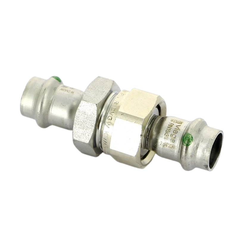 Разьемное соединение, Viega, Sanpress inox, с SC-Contur, 15 мм, с плоским уплотнением, нержавеющая сталь, модель 2360