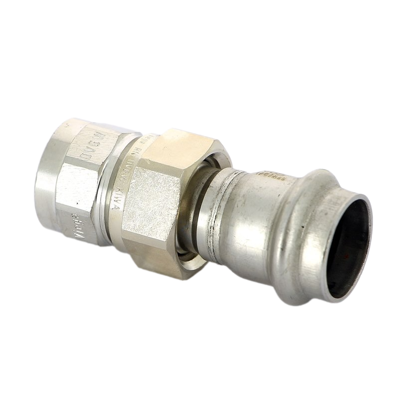 Разьемное соединение, Viega, Sanpress inox, с SC-Contur, с переходом на внутреннюю резьбу, с плоским уплотнением, 22 x 1/2", нержавеющая сталь, модель 2362