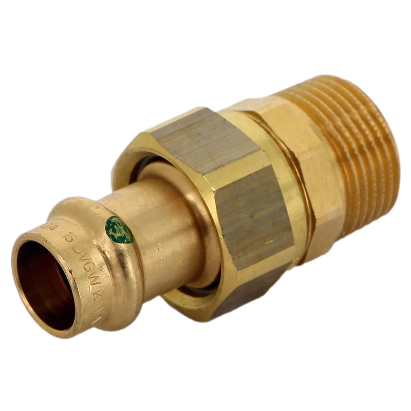 Разъёмное соединение Sanpress с SC-Contur 15x3/4", с переходом на наружную резьбу, бронза, модель 2265 купить по цене 3984 руб.