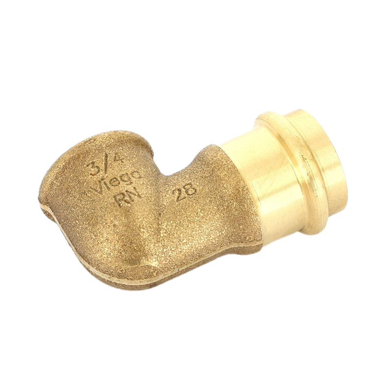 Угловой переход BP 90° Sanpress с SC-Contur 28x3/4", бронза, модель 2214.2