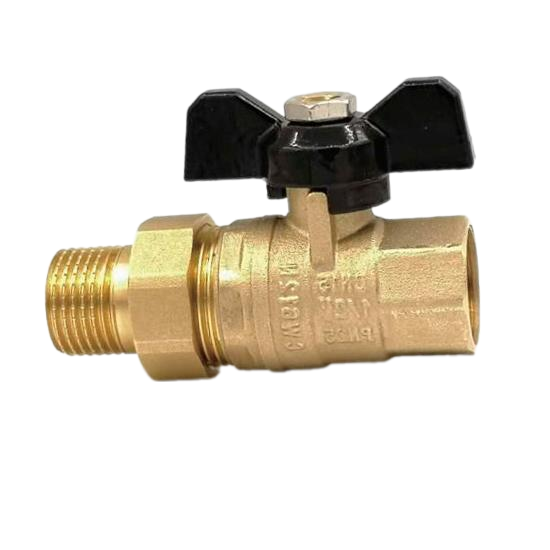 Кран шаровой Vieir с американкой 1/2" усилен. желтый купить с доставкой по РФ