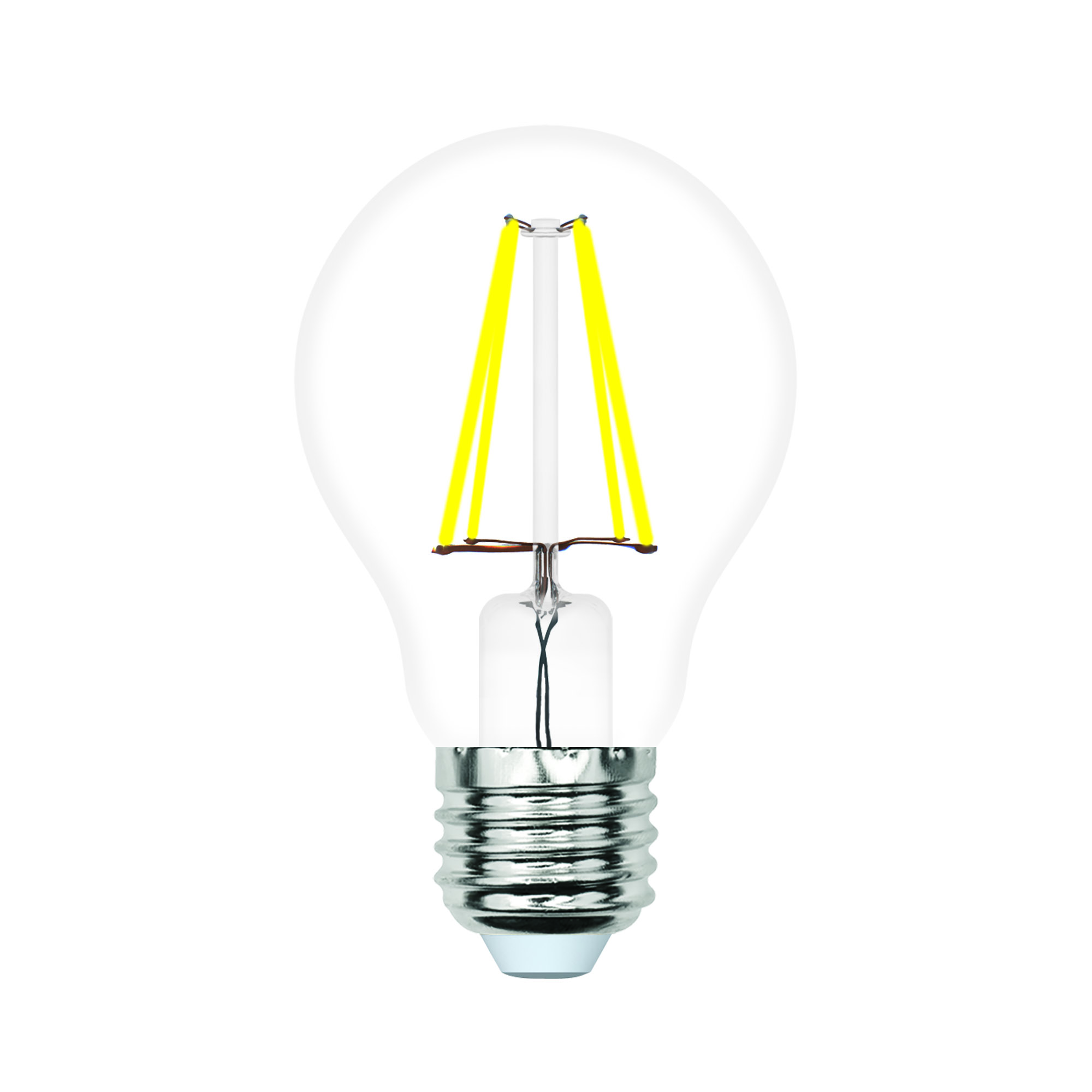 Лампа светодиодная филаментная Volpe Филамент E27 6W 3000K прозрачная LED-A60-6W/3000K/E27/CL/SLF