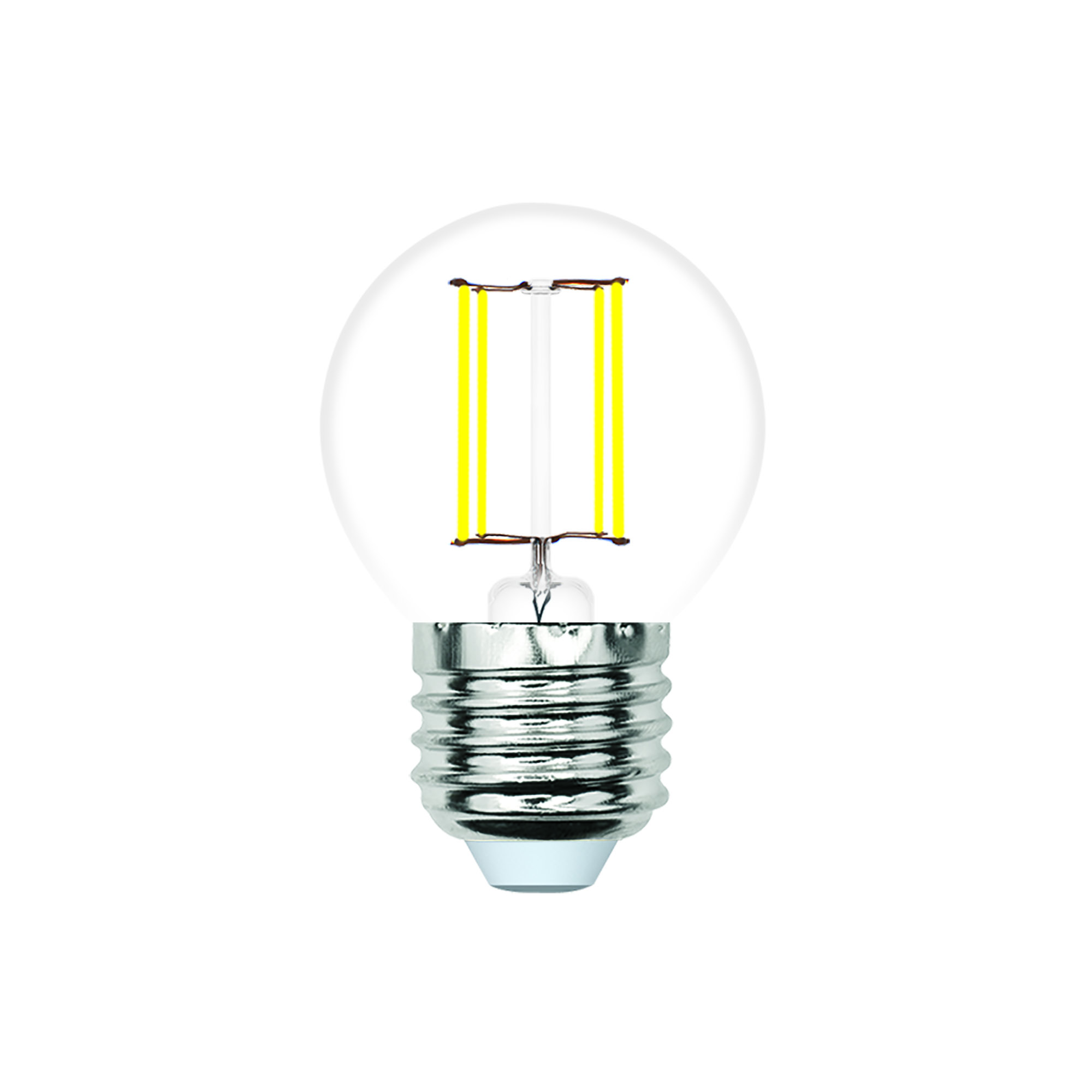 Лампа светодиодная филаментная Volpe Филамент E27 4W 4000K прозрачная LED-G45-4W/4000K/E27/CL/SLF