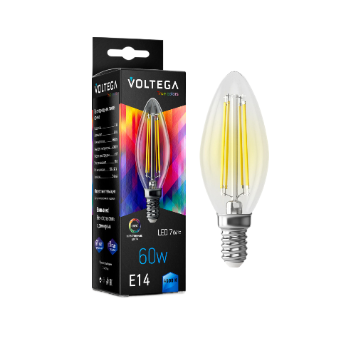 Лампа светодиодная Voltega Cangle E14 7W High E14 7 Вт 4000K прозрачная 7153
