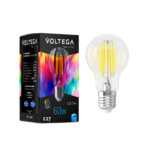 Лампа светодиодная Voltega General purpose bulb E27 7 Вт 4000K прозрачная 7155