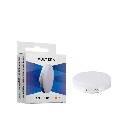 Лампа светодиодная Voltega Simple GX53 9Вт 2800K матовая 7771