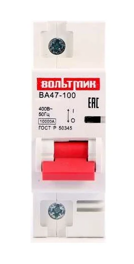 Автоматический выключатель ВТМ (S) ВА 47-100 1р 50А 10кА хар.С