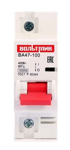 Автоматический выключатель ВТМ (S) ВА 47-100 1р 100А 10кА хар.С