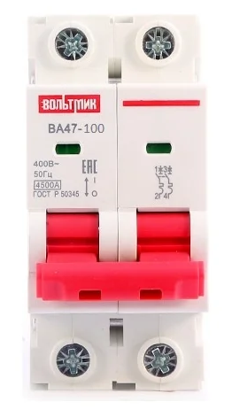 Автоматический выключатель ВТМ (S) ВА 47-100 2р 25А 10кА хар.С