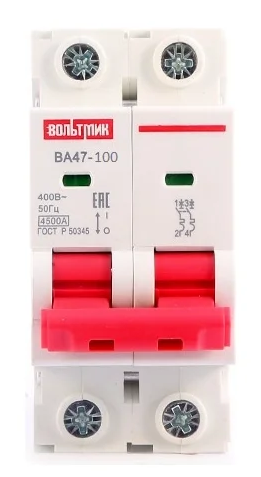 Автоматический выключатель ВТМ (S) ВА 47-100 2р 40А 10кА хар.С
