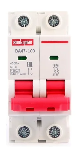 Автоматический выключатель ВТМ (S) ВА 47-100 2р 50А 10кА хар.С