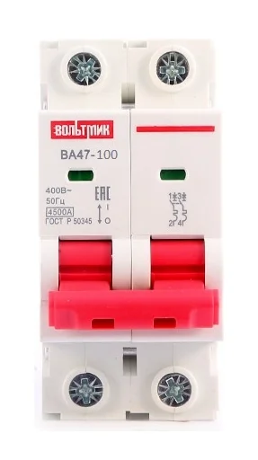 Автоматический выключатель ВТМ (S) ВА 47-100 2р 80А 10кА хар.С
