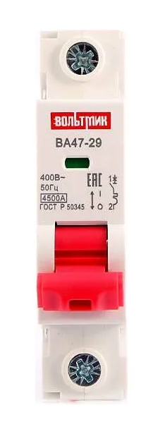 Автоматический выключатель ВТМ (S) ВА 47-29 1р 50А 4,5кА хар.С