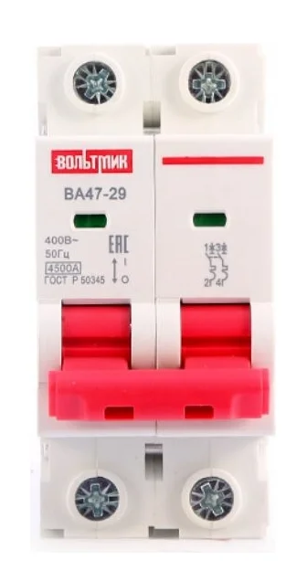Автоматический выключатель ВТМ (S) ВА 47-29 2р 20А 4,5кА хар.С
