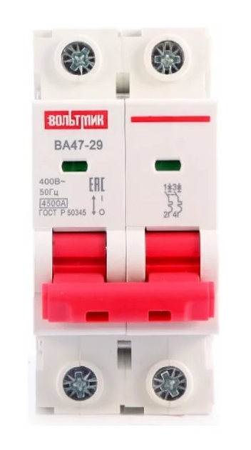Автоматический выключатель ВТМ (S) ВА 47-29 2р 5А 4,5кА хар.С