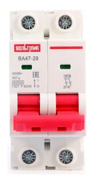 Автоматический выключатель ВТМ (S) ВА 47-29 2р 50А 4,5кА хар.В