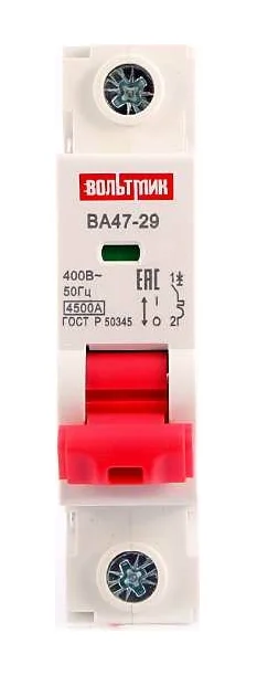 Автоматический выключатель ВТМ (S) ВА 47-29 1р 50А 4,5кА хар.D