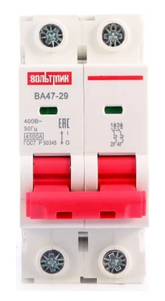 Автоматический выключатель ВТМ (S) ВА 47-29 2р 50А 4,5кА хар.D