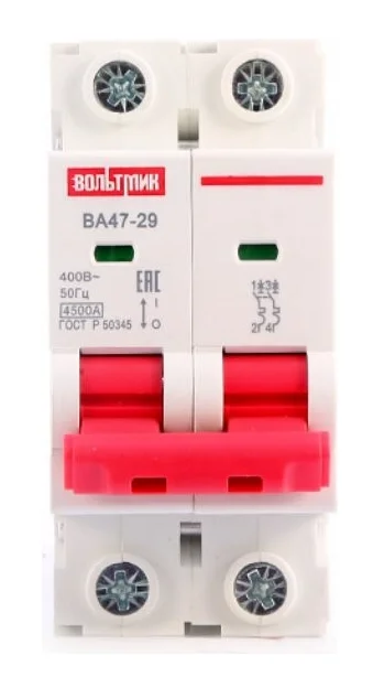 Автоматический выключатель ВТМ (S) ВА 47-29 2р 63А 4,5кА хар.D