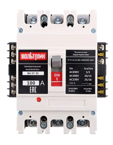 Автоматический выключатель ВТМ (S) ВА 57Ф35 341810 40А 400 (НР-220АС)