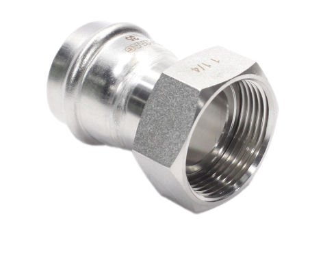 Переходник 35-1 1/4", WAAG Heavy Inox, пресс-резьба, вн., сталь нержавеющая, с накид.гайкой купить с доставкой по РФ
