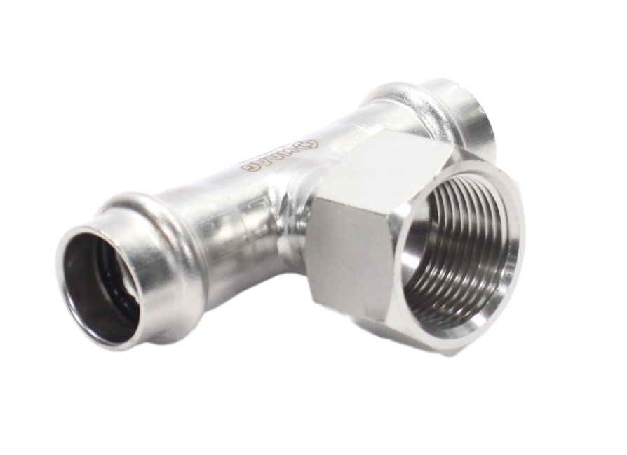 Тройник 18-3/4"-18, WAAG Heavy Inox, пресс-резьба, вн., сталь нержавеющая купить с доставкой по РФ