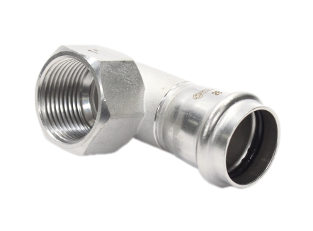 Отвод 90 28-1", WAAG Heavy Inox, пресс-резьба, вн., сталь нержавеющая