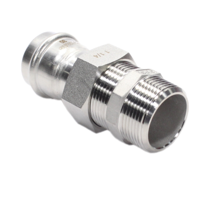 Американка 35-1 1/4", WAAG Heavy Inox, пресс-резьба, нар., сталь нержавеющая