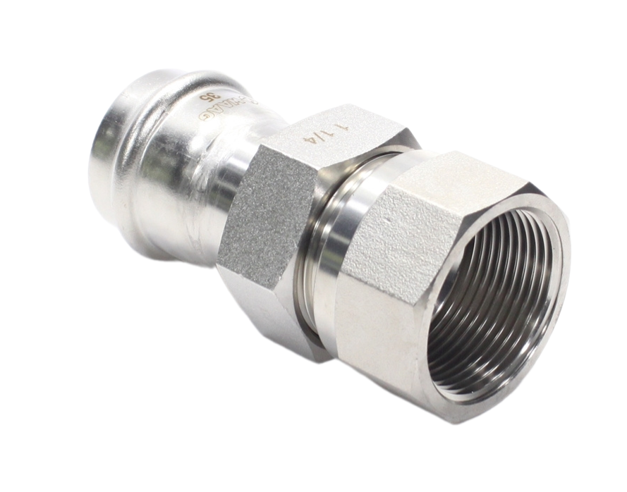 Американка 35-1 1/4", WAAG Heavy Inox, пресс-резьба, вн., сталь нержавеющая купить с доставкой по РФ