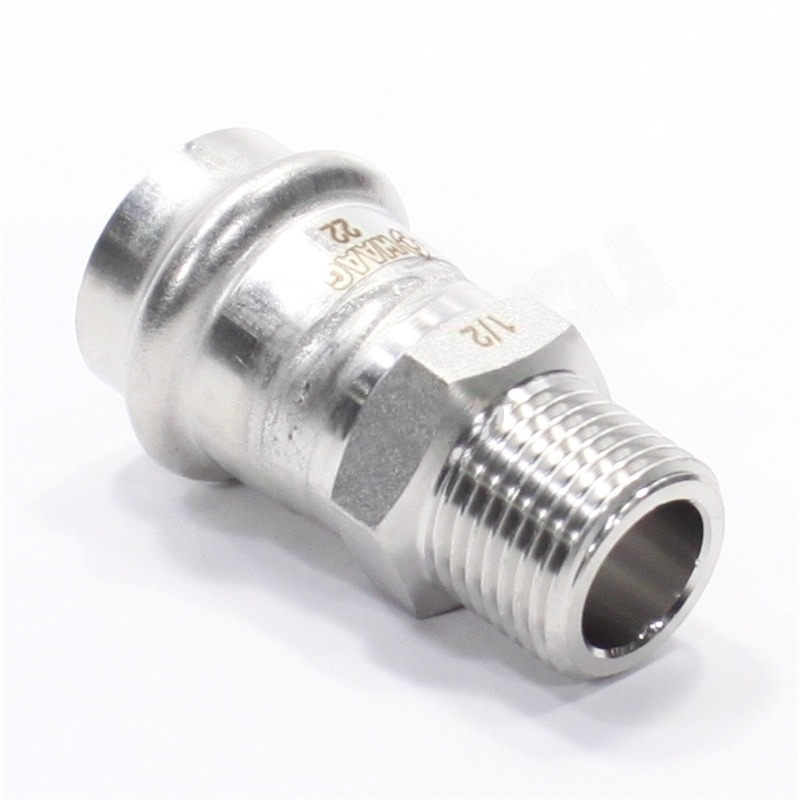Переходник WAAG Heavy Inox 22-1/2" пресс-резьба сталь нержавеющая купить с доставкой по РФ