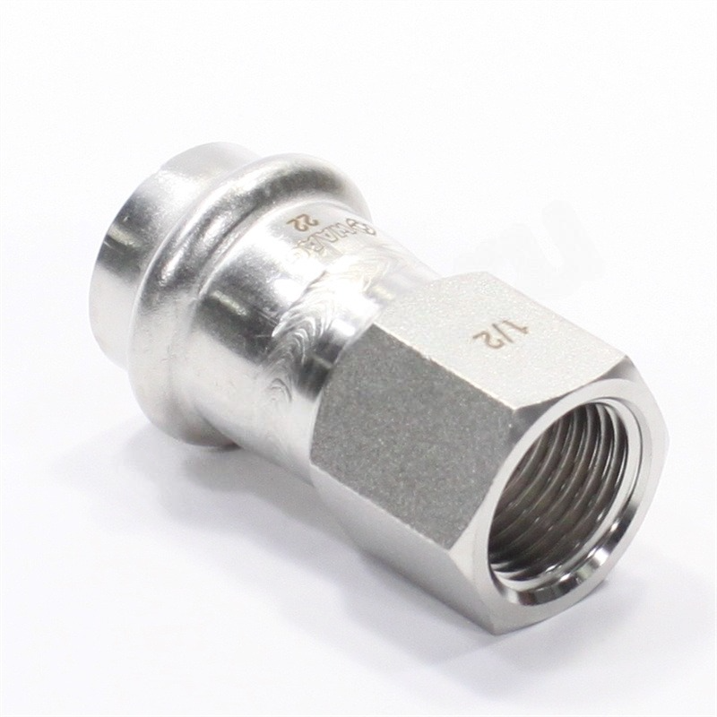 Переходник WAAG Heavy Inox 22-1/2" пресс-резьба сталь нержавеющая