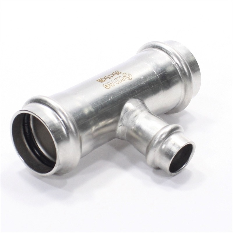 Тройник WAAG Heavy Inox 35-22-35 пресс-пресс сталь нержавеющая