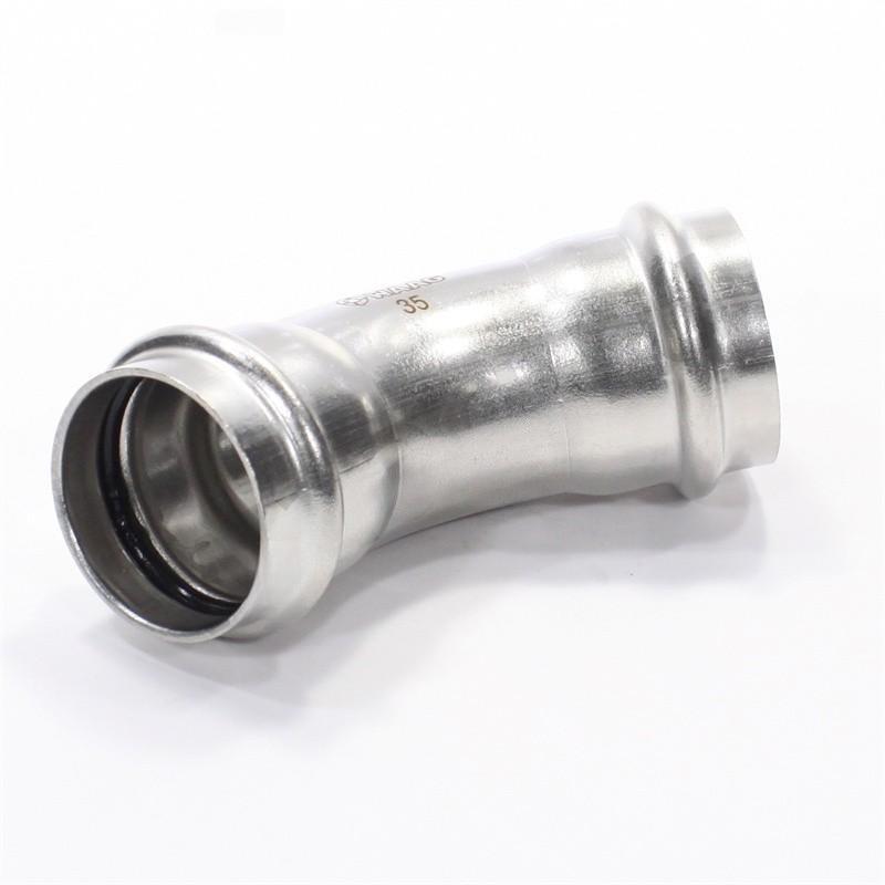 Отвод WAAG Heavy Inox 45° 35-35 пресс-пресс сталь нержавеющая