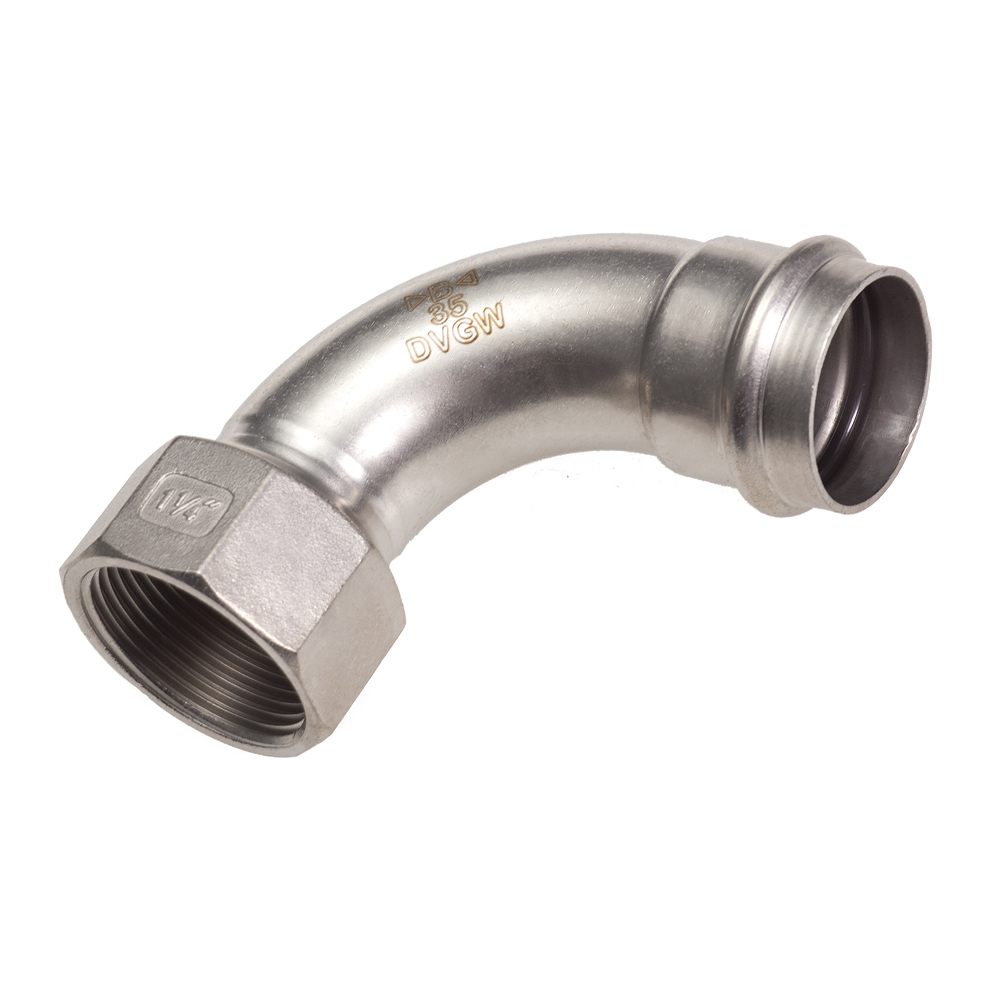 Отвод  WAAG Heavy Inox 90 15-1/2"пресс-ВР купить с доставкой по РФ