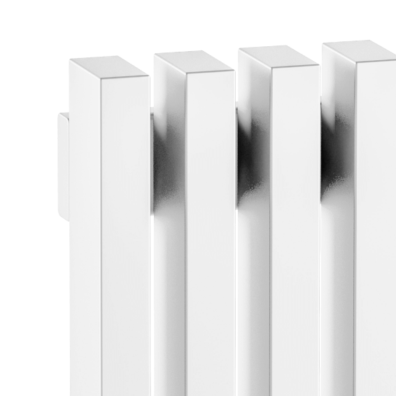 Стальной вертикальный радиатор отопления Warmmet Luxe 60V длина 750 мм секций 7 цвет белый тип подключения: нижнее левое купить с доставкой по РФ