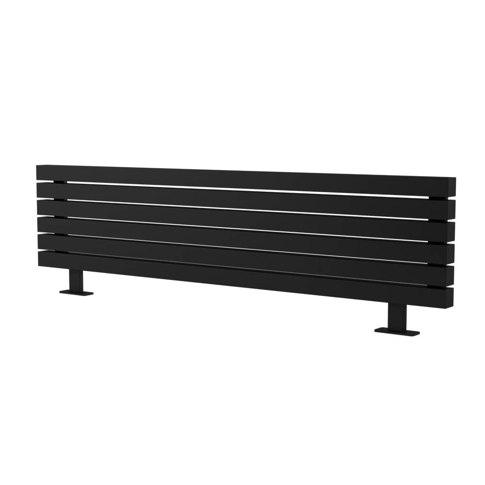 Стальной напольный радиатор отопления Warmmet Power 60HN ширина 1500 мм секций 6 цвет черный тип подключения: нижнее правое купить с доставкой по РФ