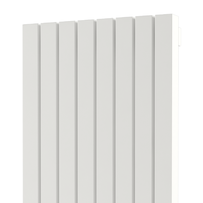 Стальной вертикальный радиатор отопления Warmmet Power 60V длина 1250 мм секций 8 цвет белый тип подключения: нижнее левое купить с доставкой по РФ