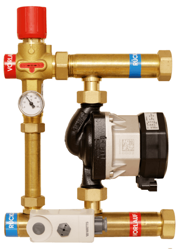 Узел смешения Watts ISOTHERM, с термосмесителем, DN25, 15 кВт.