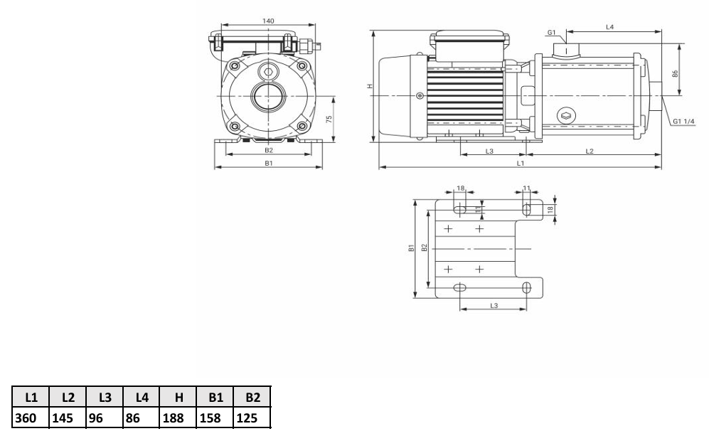 Многоступенчатый насос Wellmix CMI 4-40T-BQCE (3х380В, 0,75кВт) купить по цене 26799.3 руб.