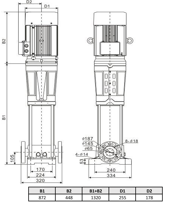 Многоступенчатый насос Wellmix CV 32-5-2-HQCV (3х380В, 11.0кВт, IE3) купить по цене 254479.5 руб.