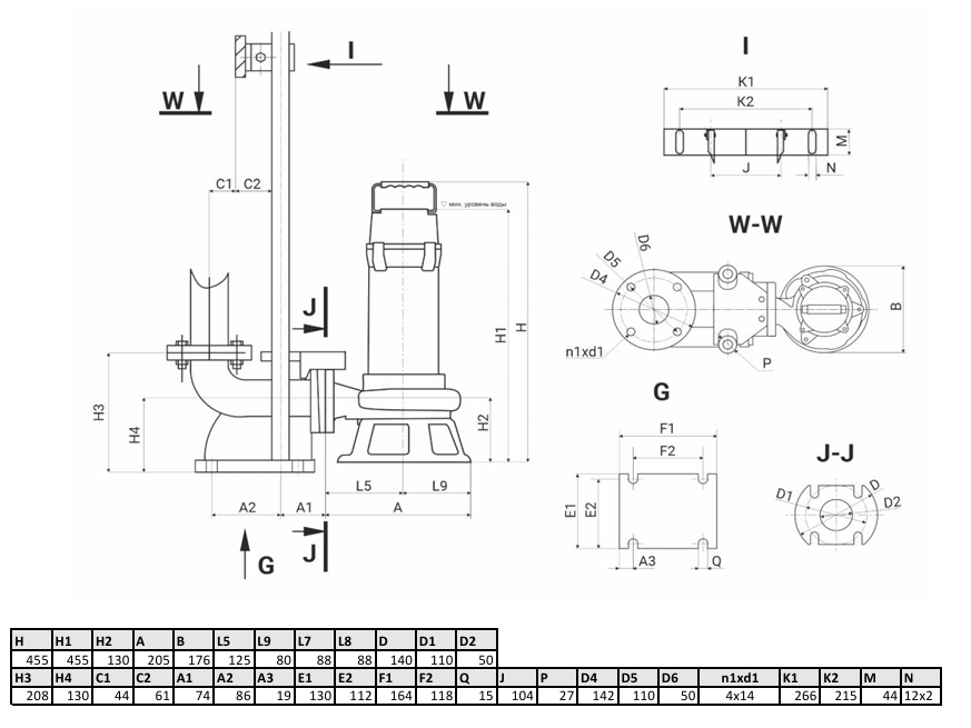 Канализационный насос Wellmix 50GNWQ 10-10-0.75-1 NEW(750Вт, 1х220В, кабель 8м) с режущим механизмом купить по цене 37295.1 руб.