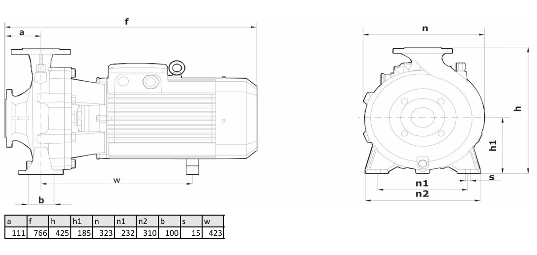 Моноблочный насос Wellmix NBW 80-65-200-22.0/2-380-G-BQQE купить по цене 204697.8 руб.